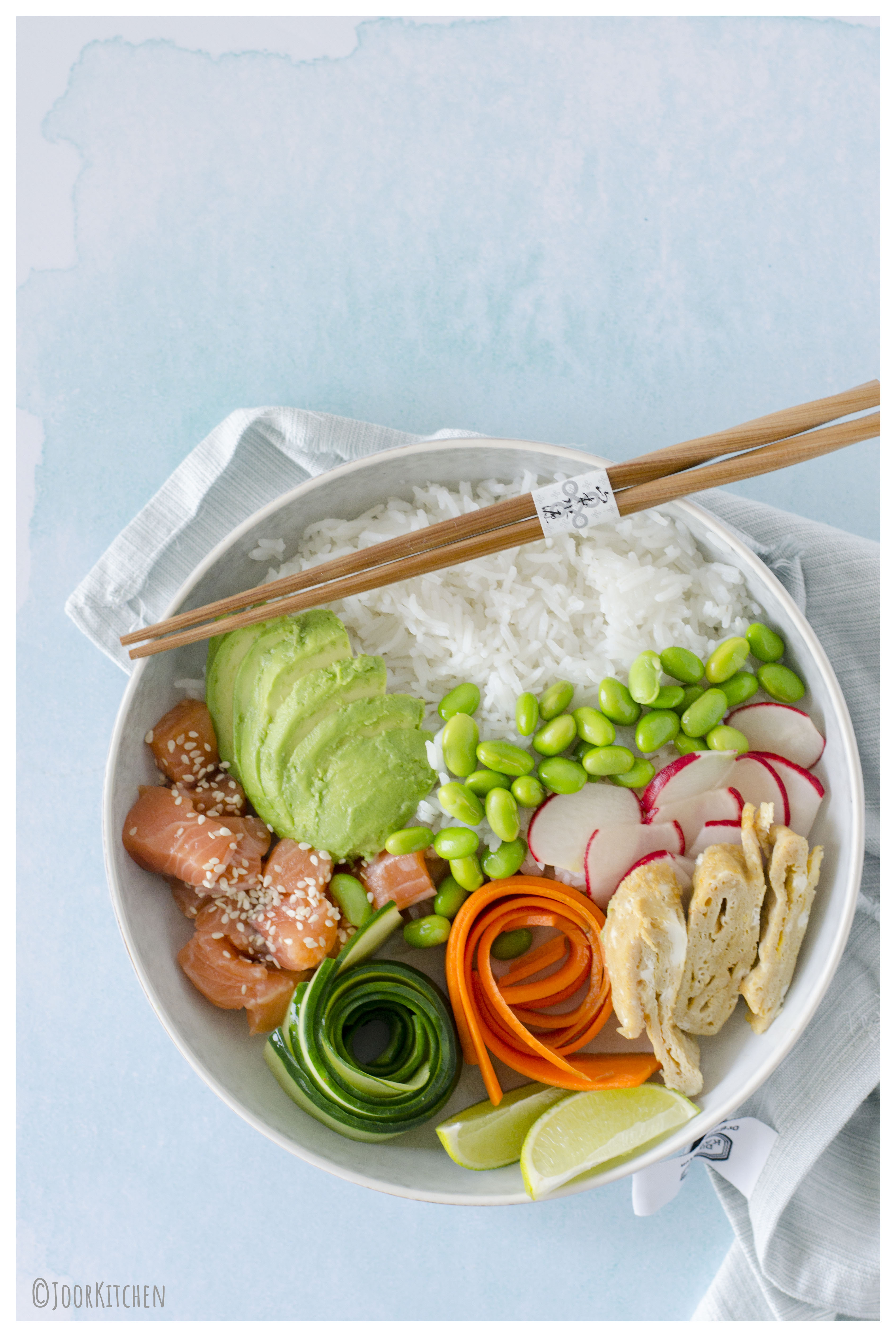 Sushibowl met avocadodressing - JoorKitchen