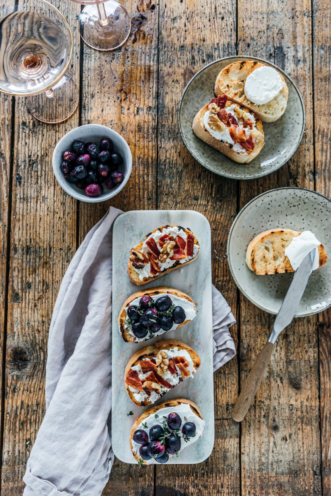 bruschetta met geitenkaas