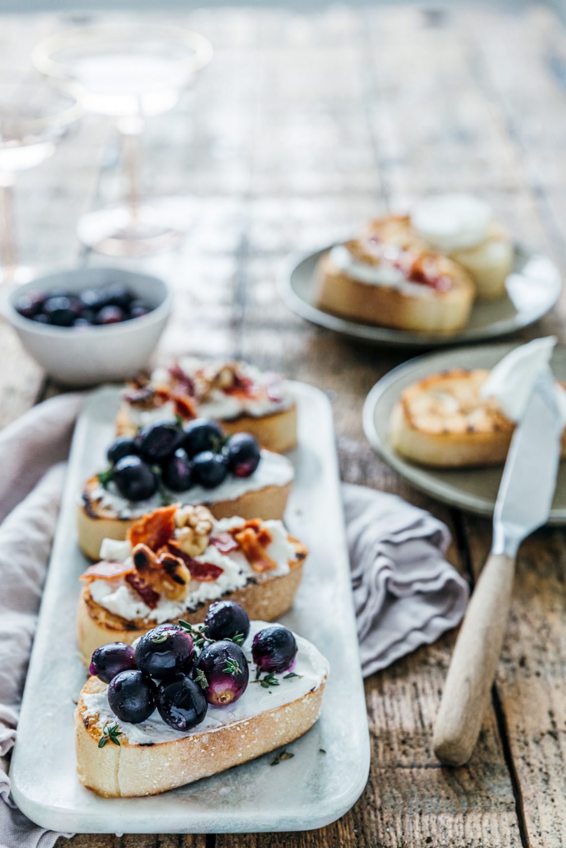 bruschetta met geitenkaas