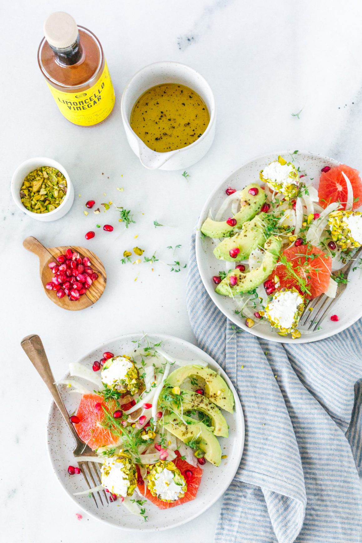 Venkel-grapefruitsalade met geitenkaas, avocado