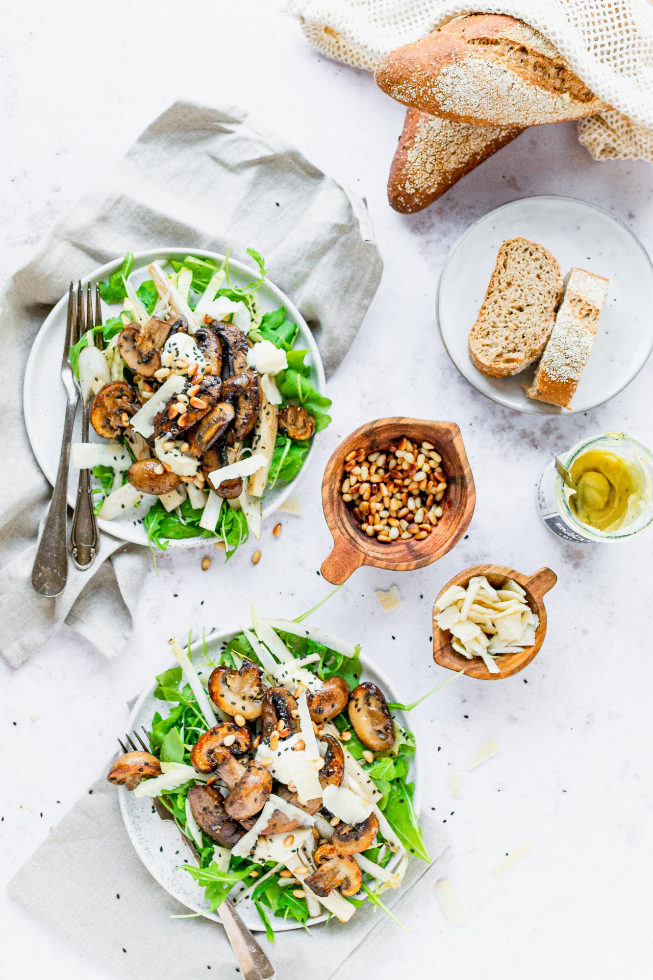 makkelijke salade met truffelmayonaise