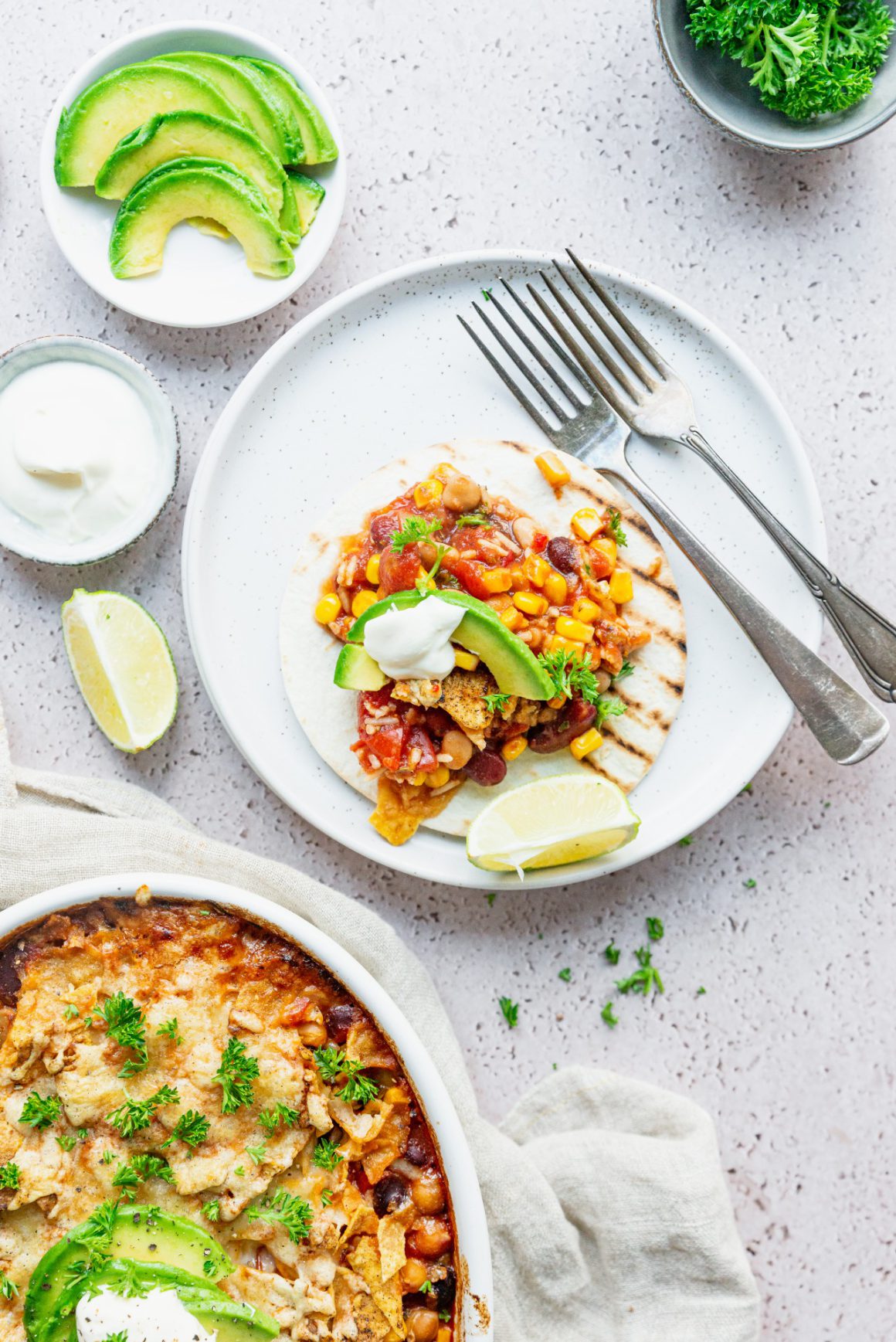 Mexicaanse ovenschotel met bonen