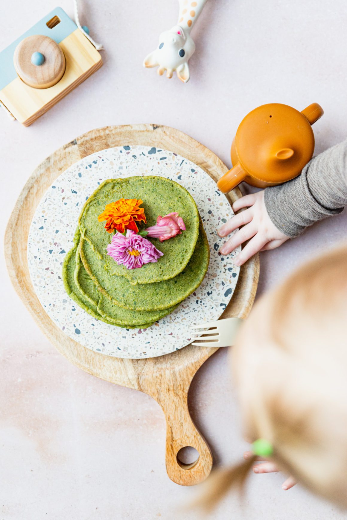 Kidsproof pannenkoeken met spinazie