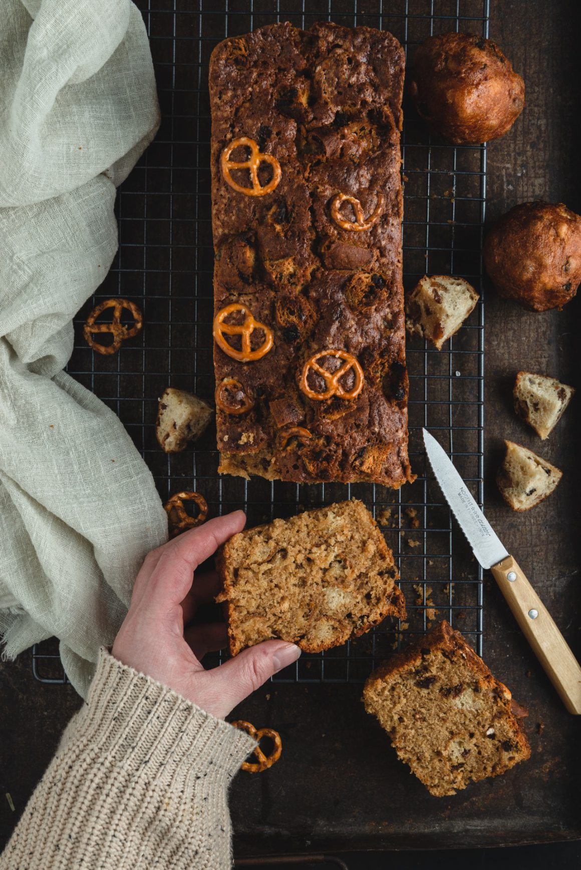 Cake met oliebollen en pretzels3