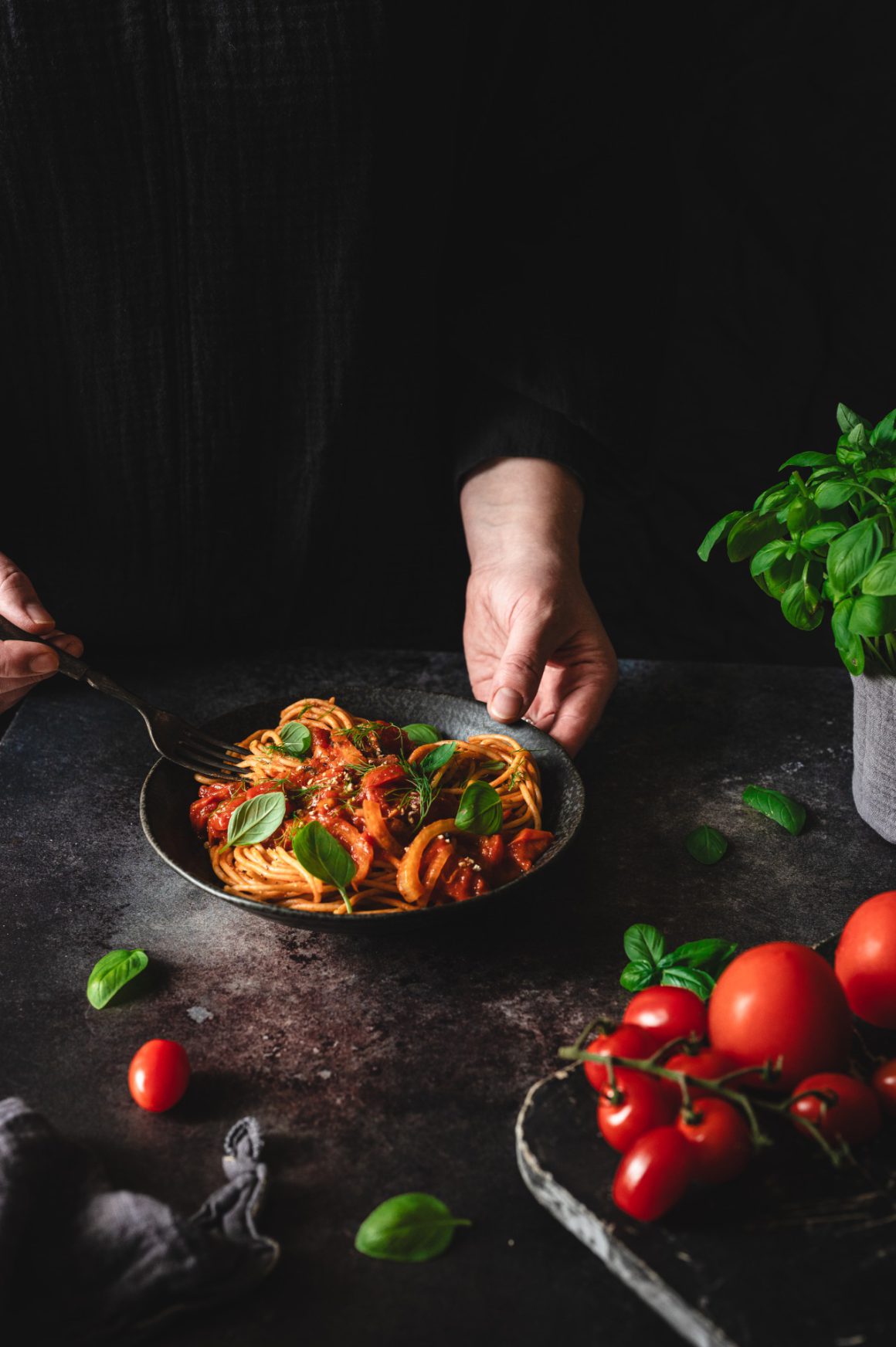 spaghetti met venkel-cherrytomatensaus