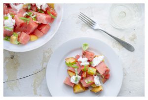 watermeloen-nectarinesalade