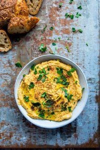 hummus met zoete aardappel