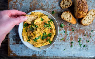 Hummus met zoete aardappel