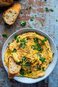 hummus met zoete aardappel