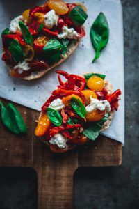 bruschetta met geroosterde groenten