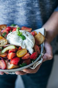 panzanella met aardbei