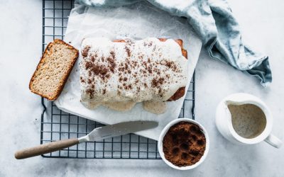 Glutenvrije amandelcake met espresso-icing