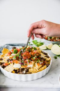 Loaded nacho's met Pulled Oats