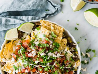 Loaded nacho's met Pulled Oats