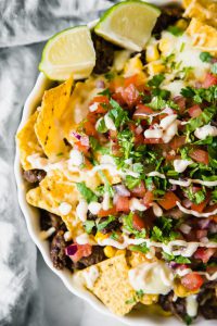 Loaded nacho's met Pulled Oats