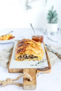 Strudel met Pulled Oats en tomatenjam